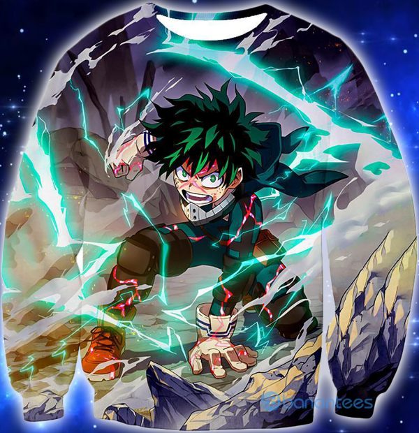 My Hero Academia Chasing The Dreams Of Hero Izuki Midoriya Otakuform Anime 3D Shirt - 3D Sweatshirt - Black