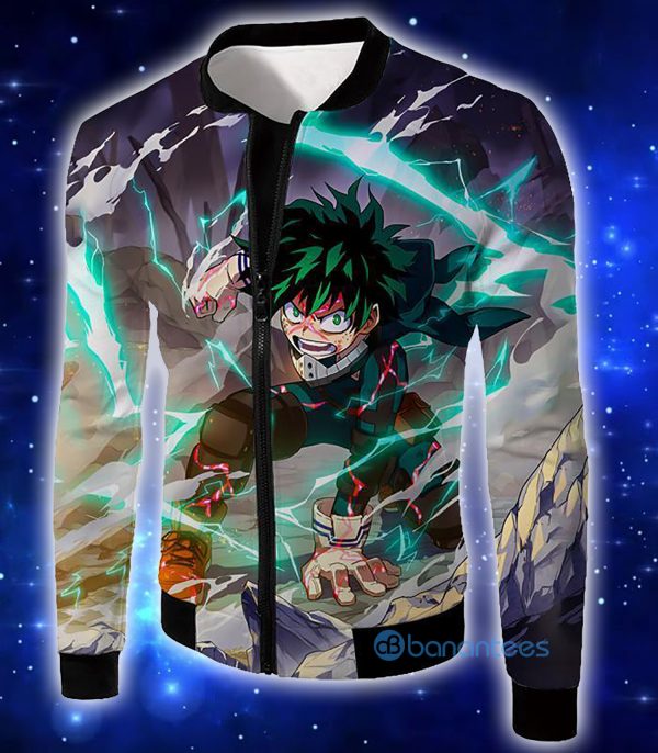 My Hero Academia Chasing The Dreams Of Hero Izuki Midoriya Otakuform Anime 3D Shirt - Bomber Jacker - Black