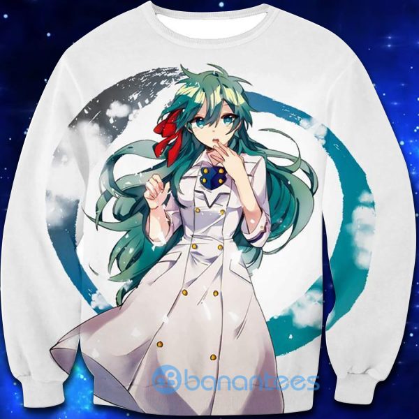 My Hero Academia Cute Blue Haired Anime Girl Super White All Over Printed 3D Shirt - 3D Sweatshirt - White