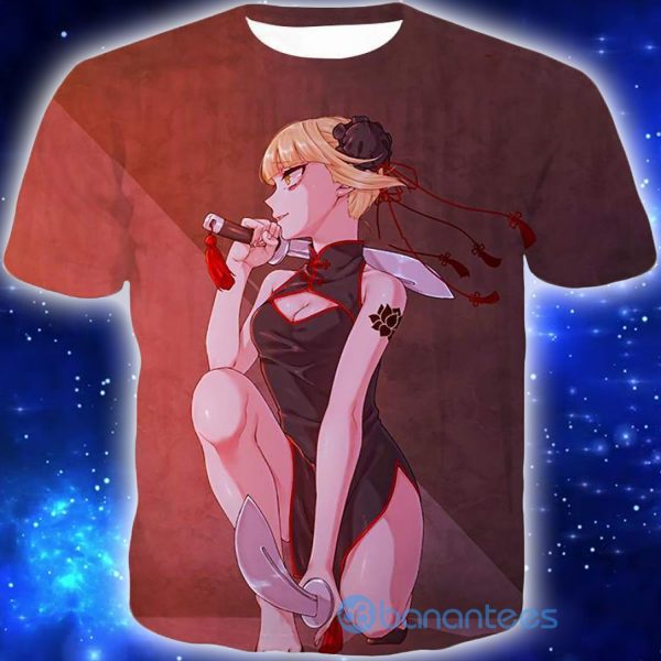 My Hero Academia Transforming Villain Himiko Toga Anime All Over Pritned 3D Shirt - 3D T-Shirt - Black