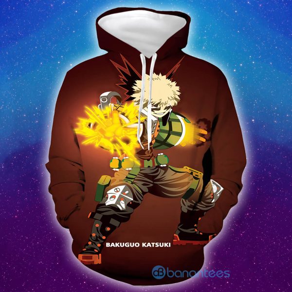 My Hero Academy Anime Bakugou Katsuki Fully Armed Cosplay All Over Printed 3D Hoodie Product Photo