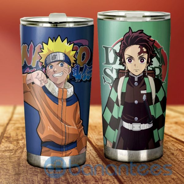 Naruto And Tanjiro Tumbler Custom Naruto Demon Slayer Anime For Fans Product Photo