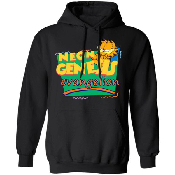 Neon Genesis Evangelion Garfield Meets Monsters T Shirt long Sleeves Hoodie Product Photo