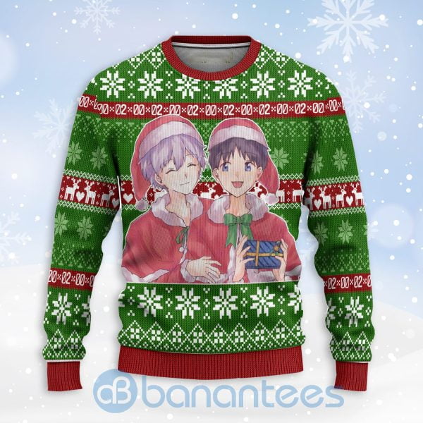 Neon Genesis Evangelion Kaworu X Shinji Anime Christmas All Over Printed 3D Shirt Product Photo