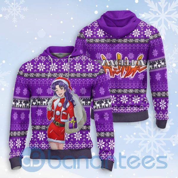 Neon Genesis Evangelion Misato Katsuragi Anime Christmas All Over Printed 3D Shirt Product Photo