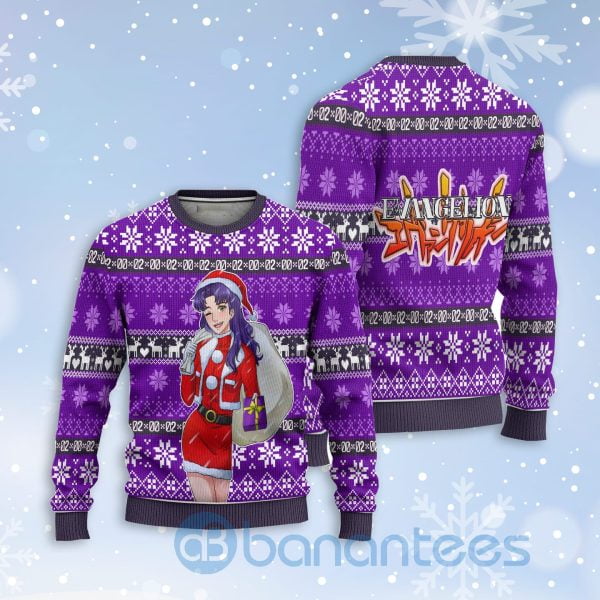 Neon Genesis Evangelion Misato Katsuragi Anime Christmas All Over Printed 3D Shirt Product Photo
