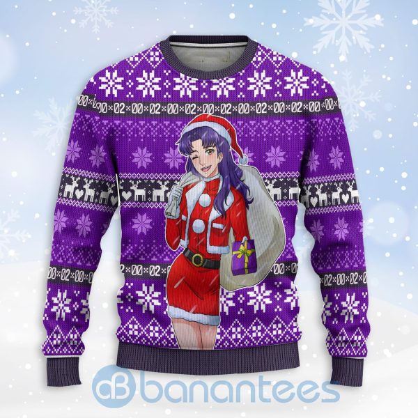 Neon Genesis Evangelion Misato Katsuragi Anime Christmas All Over Printed 3D Shirt Product Photo