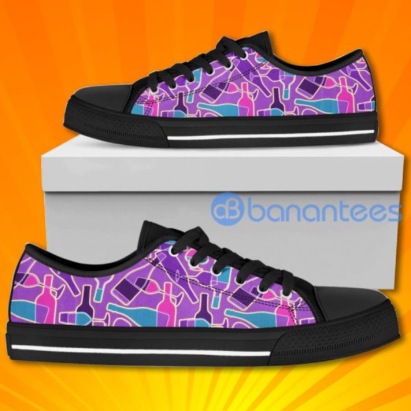 Neon Wine Special Design Graphic Low Top Canvas Shoes Product Photo