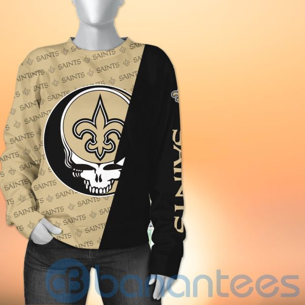 New Orleans Saints NFL Team Logo Grateful Dead Design 3D All Over Printed Shirt Product Photo