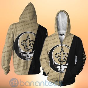 New Orleans Saints NFL Team Logo Grateful Dead Design 3D All Over Printed Shirt Product Photo
