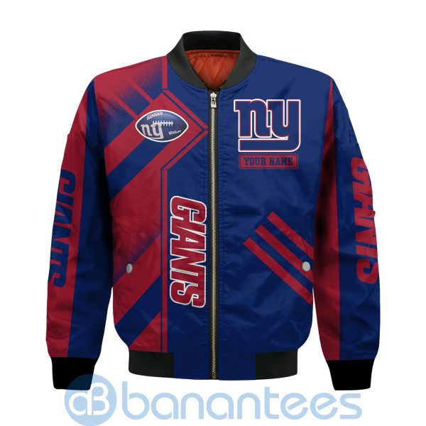 New York Giants Super Bowl Champions Custom Name Number Bomber Jacket Product Photo