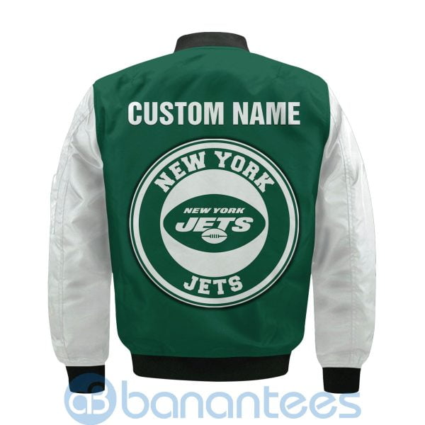 New York Jets American Football Team Logo Custom Name Bomber Jacket Product Photo