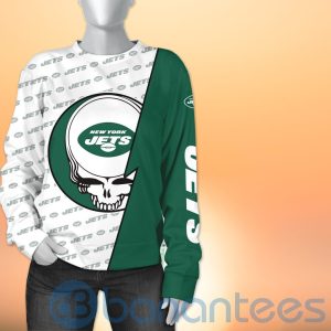 New York Jets NFL Team Logo Grateful Dead Design 3D All Over Printed Shirt Product Photo