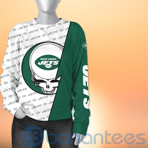 New York Jets NFL Team Logo Grateful Dead Design 3D All Over Printed Shirt Product Photo