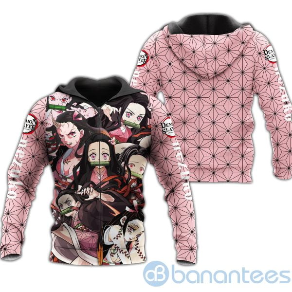 Nezuko Demon Slayers Costume Anime Fan Gift All Over Printed 3D Hoodie Zip Hoodie Product Photo