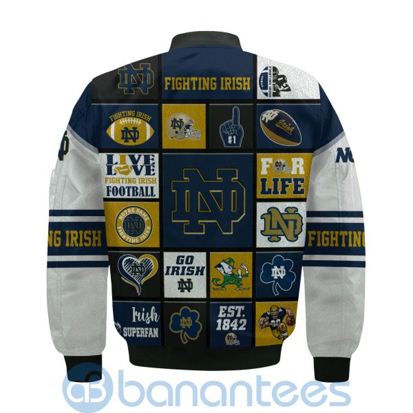 Notre Dame Fighting Irish Custom Name Bomber Jacket Product Photo