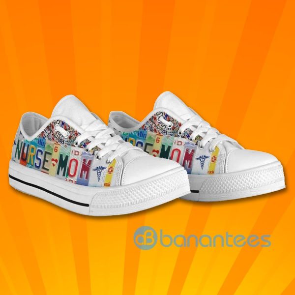 Nurse Dog Mom Colorful Low Top Canvas Shoes Product Photo