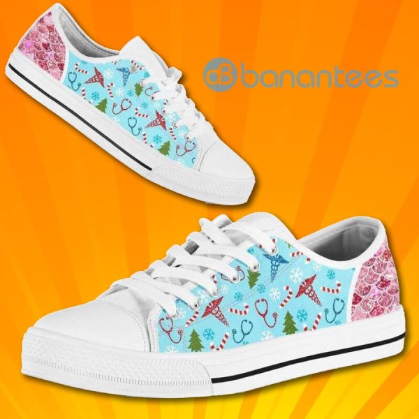 Nurse Funny Pattern Lovely Design Graphic Low Top Canvas Shoes Product Photo