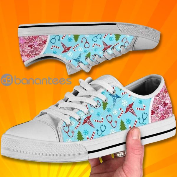 Nurse Funny Pattern Lovely Design Graphic Low Top Canvas Shoes Product Photo