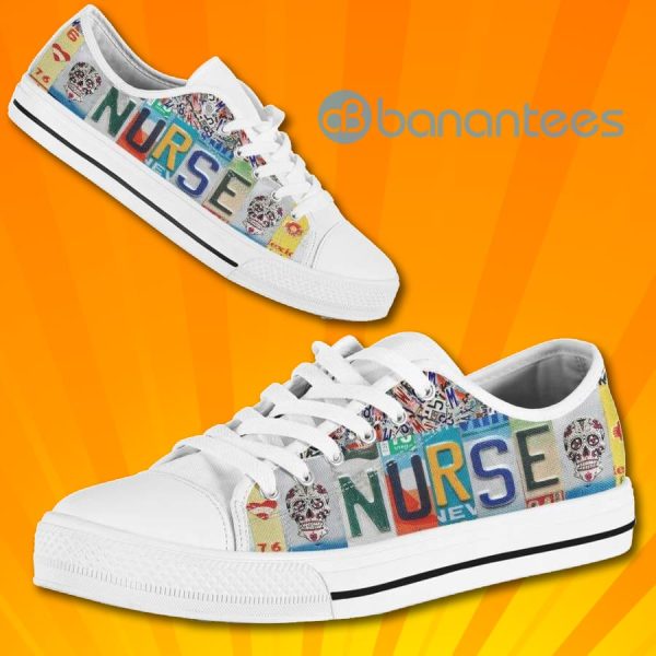 Nurse Lovely Design Graphic Low Top Canvas Shoes Product Photo