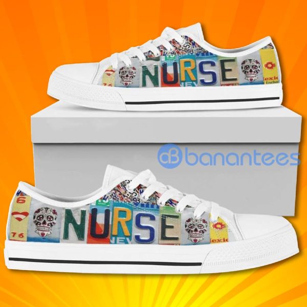 Nurse Lovely Design Graphic Low Top Canvas Shoes Product Photo