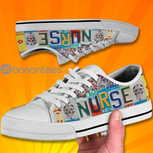 Nurse Lovely Design Graphic Low Top Canvas Shoes Product Photo