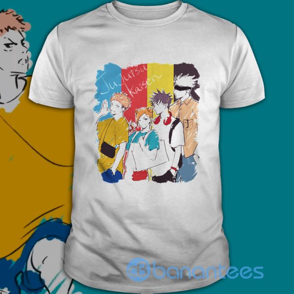 Jujutsu Kaisen Anime Satoru Gojo And Friends Drawing Art Shirt Product Photo