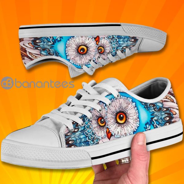 Owl Colors Lovely Design Graphic Low Top Canvas Shoes Product Photo