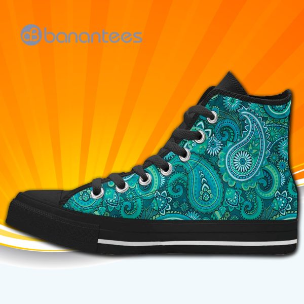 Paisley Pattern High Top Canvas Shoes Sneakers For Men And Women Product Photo