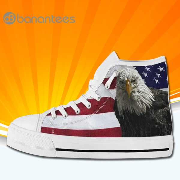 Patriotic American Flag Eagle High Top Canvas Shoes Sneakers Product Photo