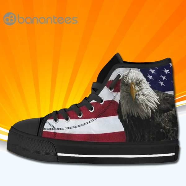 Patriotic American Flag Eagle High Top Canvas Shoes Sneakers Product Photo
