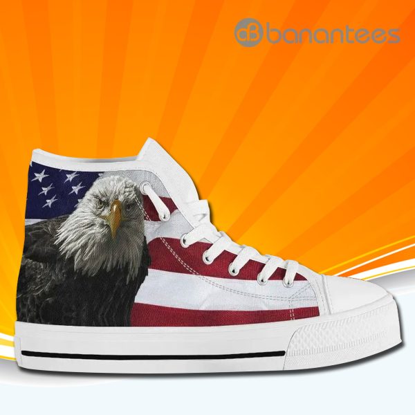 Patriotic American Flag Eagle High Top Canvas Shoes Sneakers Product Photo