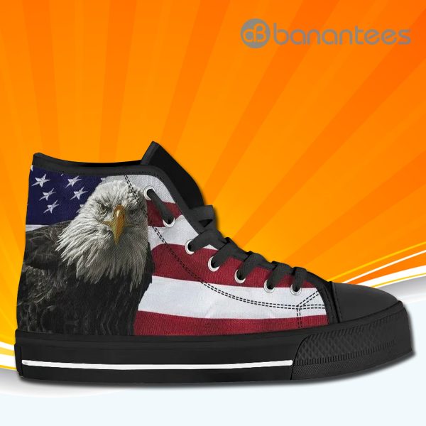 Patriotic American Flag Eagle High Top Canvas Shoes Sneakers Product Photo