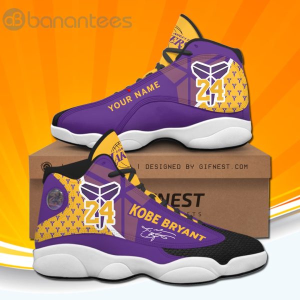 Personalized Kobe Bryant 24 Lakers Symbol Air Jordan 13 Sneakers Product Photo