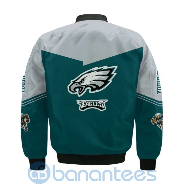 Philadelphia Eagles American Football Team Logo Custom Name For Fans Bomber Jacket Product Photo