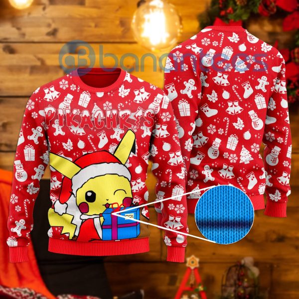 Pikachu Best Gift All Over Printed Ugly Christmas Sweater Product Photo