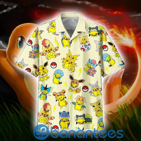 Pikachu Pokemon Summer Holiday Hawaiian Shirt Product Photo