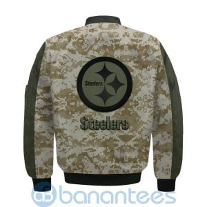 Pittsburgh Steelers American Football Team Logo Camouflage Custom Name Bomber Jacket Product Photo