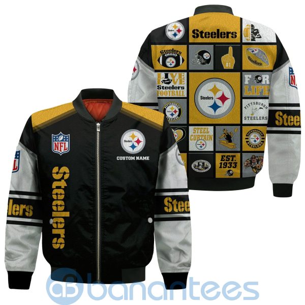 Pittsburgh Steelers Custom Name Bomber Jacket Product Photo