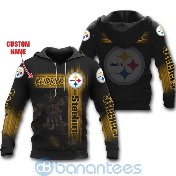 Pittsburgh Steelers Mascot Custom Name 3D All Over Printed Shirt Product Photo