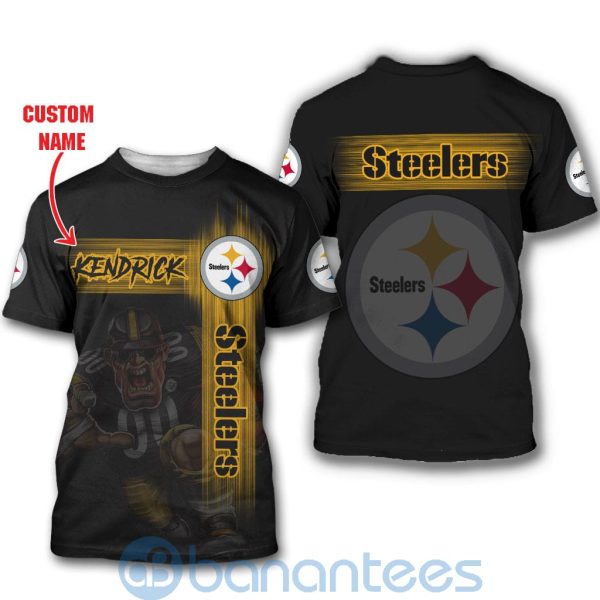 Pittsburgh Steelers Mascot Custom Name 3D All Over Printed Shirt Product Photo