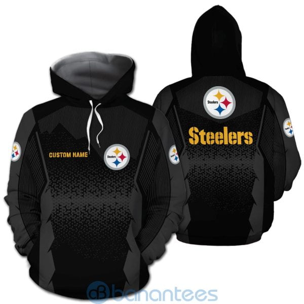 Pittsburgh Steelers NFL Football Team Custom Name Black 3D All Over Printed Shirt Product Photo