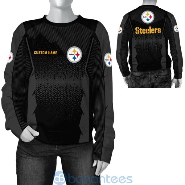 Pittsburgh Steelers NFL Football Team Custom Name Black 3D All Over Printed Shirt Product Photo