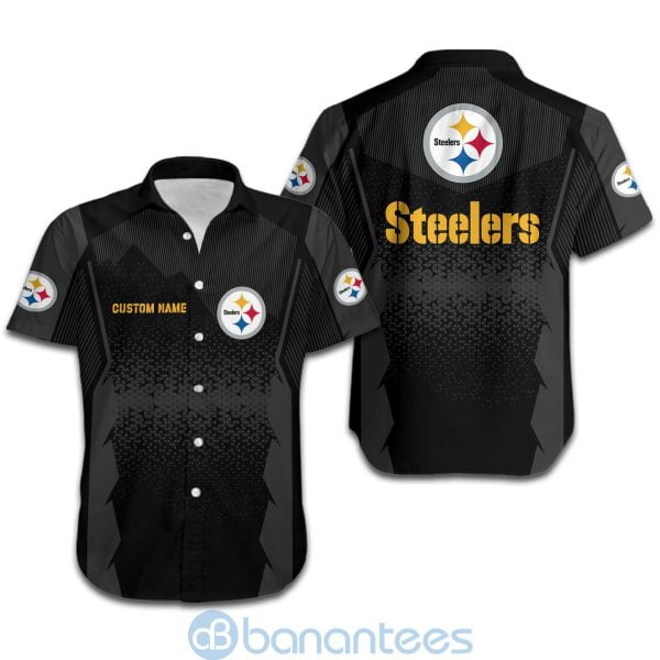Pittsburgh Steelers NFL Football Team Custom Name Black 3D All Over Printed Shirt Product Photo