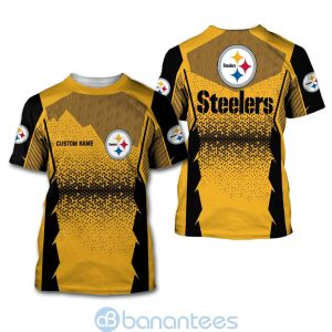 Pittsburgh Steelers NFL Football Team Custom Name Yellow 3D All Over Printed Shirt Product Photo