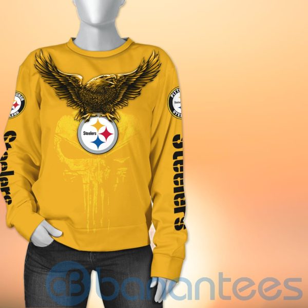Pittsburgh Steelers NFL Logo Eagle Skull 3D All Over Printed Shirt Product Photo