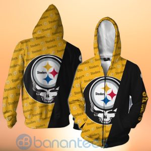 Pittsburgh Steelers NFL Team Logo Grateful Dead Design 3D All Over Printed Shirt Product Photo