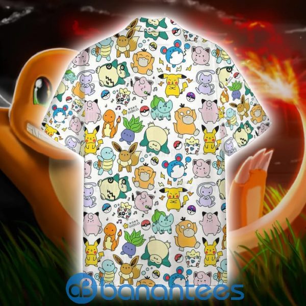 Pokemon Cute Poke Seamless Pattern Short Sleeves Hawaiian Shirt Summer Shirt Product Photo