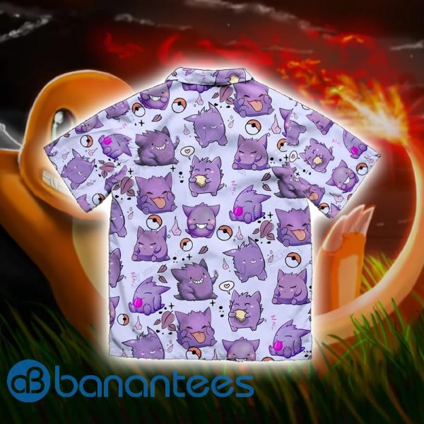 Pokemon Gengar Short Sleeves Hawaiian Shirt Summer Shirt Product Photo
