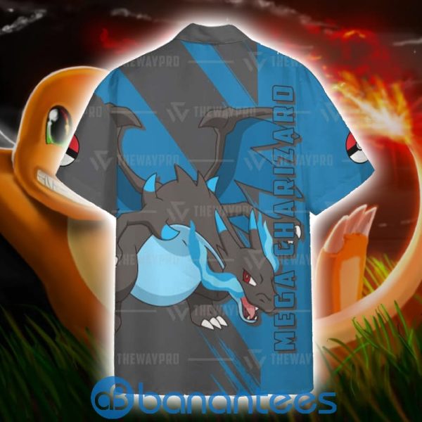 Pokemon Mega Charizard Short Sleeves Hawaiian Shirt Summer Shirt Product Photo